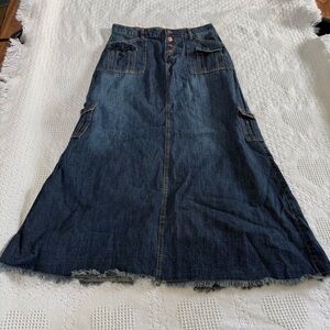 Heritage Falmer Denim Maxi Skirt (L)
